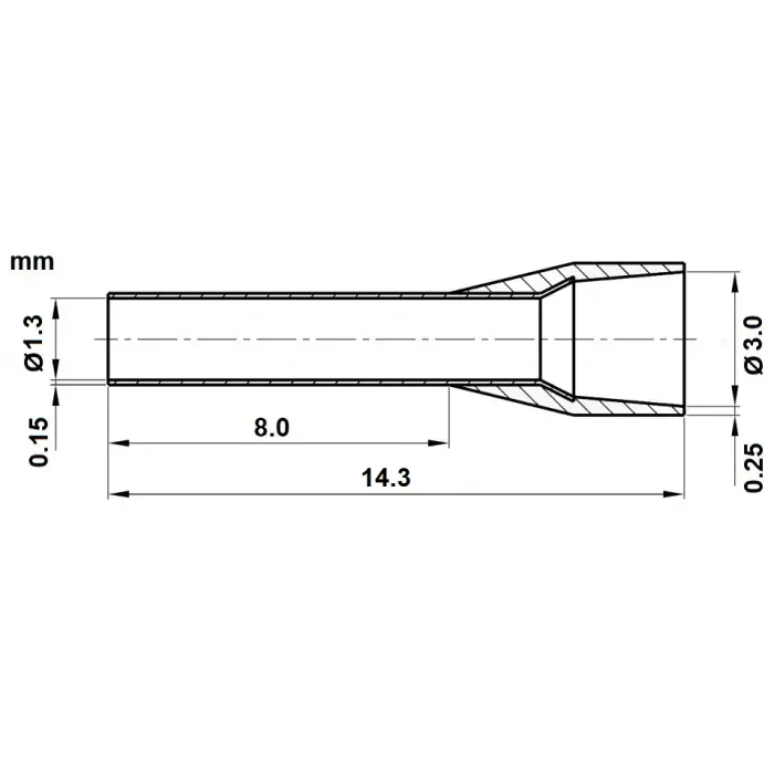 TULEJKA KABLOWA TUL-1/8/DIN-R*P100